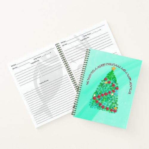 PERSONALIZED WE WISH YOU A MERRY CHRISTMAS NOTEBOOK