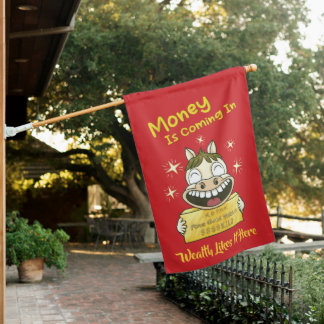 Personalized Wealth Manifestation Pony House Flag