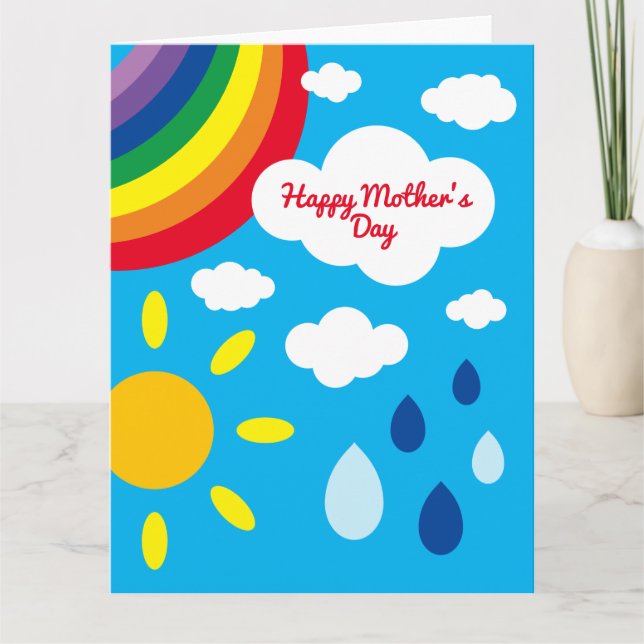 Personalized Weather, Rainbow and Sunshine Card (Front)