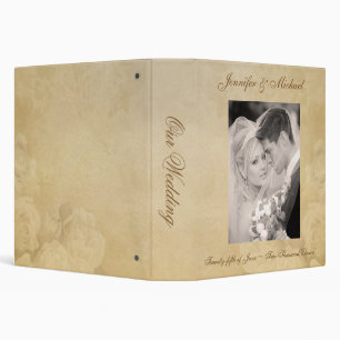 Personalized Wedding Album - Antique Roses Binder