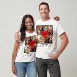 Personalized Wedding Anniversary 4 Photo Collage T-Shirt<br><div class="desc">Personalized Wedding Anniversary 4 Photo Collage. Personalize Anniversary Photo Collage Gift,  Custom Anniversary Collage Gift,  Anniversary Gift for Husband,  Wedding Anniversary</div>