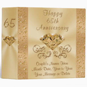 Personalized Wedding Anniversary Binder, Your Text Binder