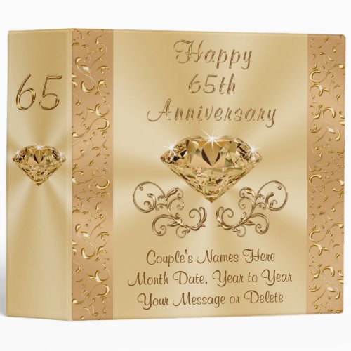 Personalized Wedding Anniversary Binder Your Text Binder