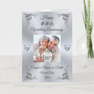 Personalized Wedding Anniversary Card with PHOTO