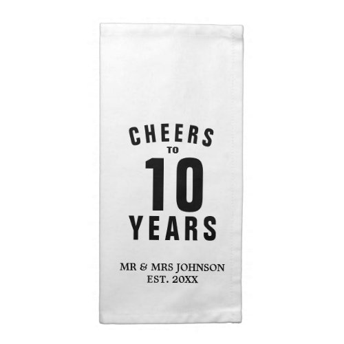 Personalized wedding anniversary dinner party cloth napkin