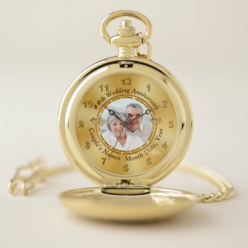 Personalized Wedding Anniversary Gift For Husband Pocket Watch by LittleLindaPinda at Zazzle