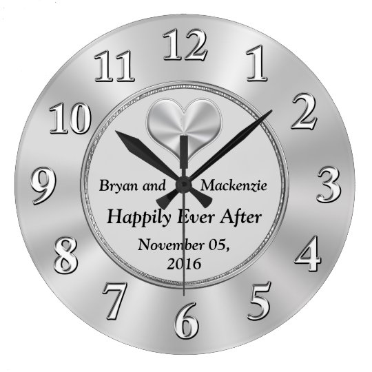 Personalized Wedding Anniversary Gift Ideas Clock Zazzle Personalized Wedding Anniversary Gift Ideas Clock