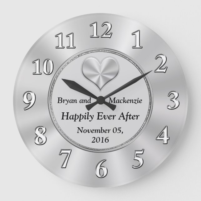 Personalized Wedding Anniversary Gift Ideas CLOCK (Front)