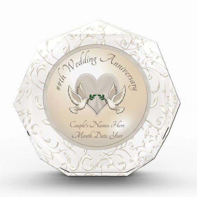 Personalized Wedding Anniversary Gifts by the Year (Front)