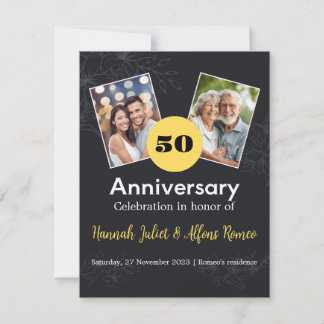 Personalized Wedding Anniversary Invitation Card