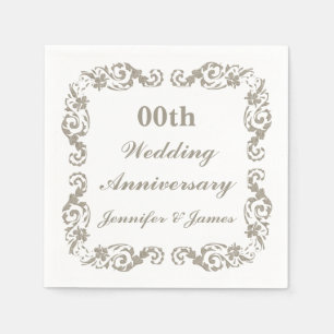 Personalized Wedding Anniversary Napkin