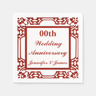Personalized Wedding Anniversary Napkin