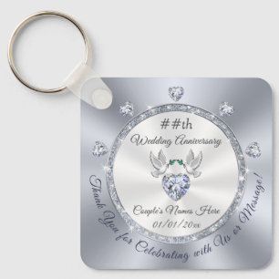 Personalized, Wedding Anniversary Party Favors, Keychain
