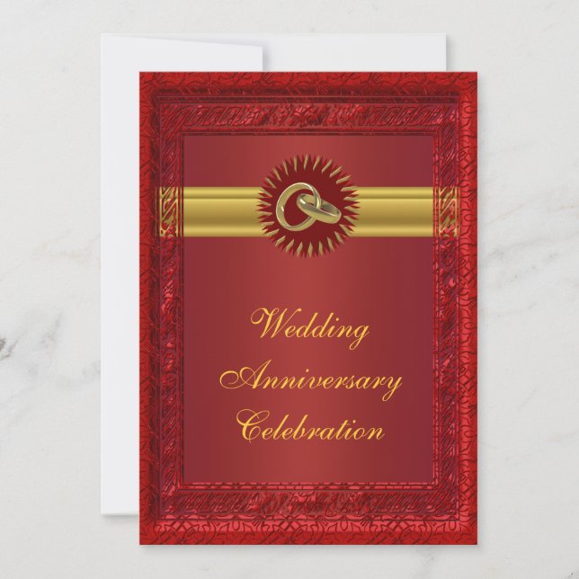 Personalized Wedding Anniversary Party Invitation (Front)