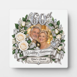 Personalized Wedding Anniversary Photo Keepsake Plaque