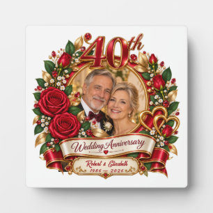 Personalized Wedding Anniversary Photo Keepsake Plaque