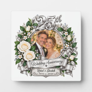 Personalized Wedding Anniversary Photo Keepsake Plaque