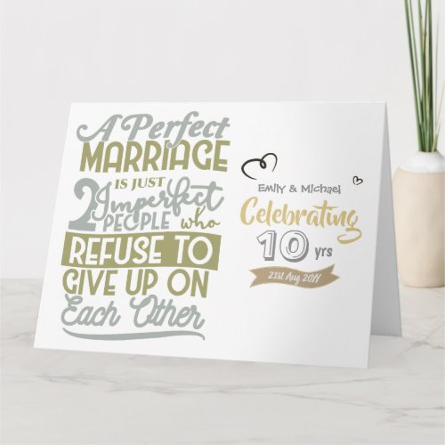 Personalized Wedding Anniversary QUOTE _ ANY Yrs Card