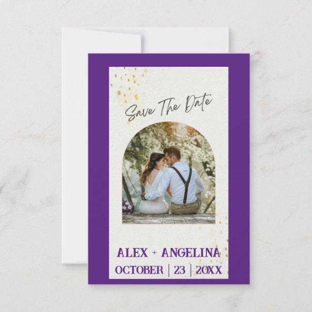 Personalized Wedding Announcement with Your Unique (Front)