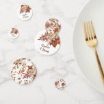Personalized Wedding Autumn Floral Party  Confetti at Zazzle