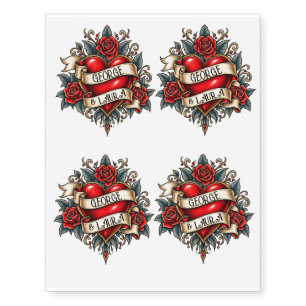 Personalized Wedding Bachelorette Party Names  Temporary Tattoos