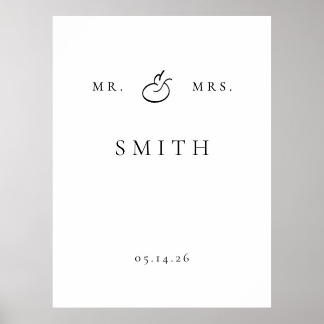 personalized wedding backdrop sign (Front)
