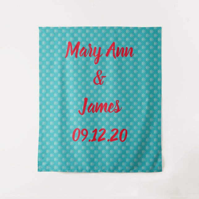 Personalized Wedding Backdrop Snowflakes (Front)