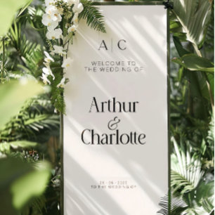 Personalized Wedding Banner, Outdoor Welcome Banner