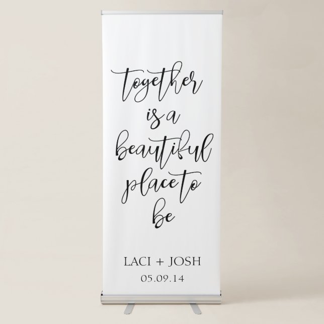 Personalized Wedding Banner with Names & Date (Front)