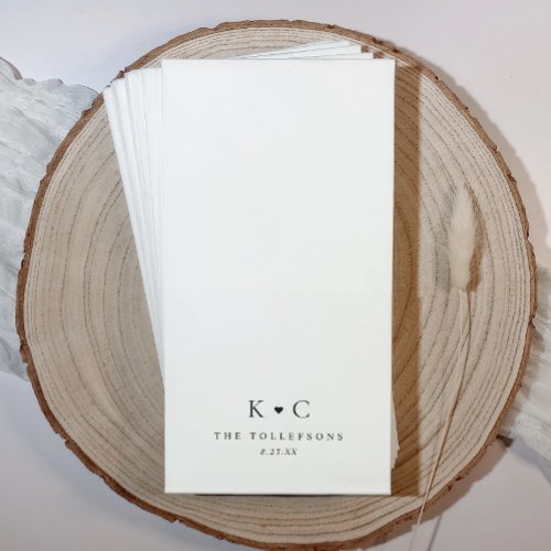 Personalized Wedding Bathroom Napkins for Restroom
