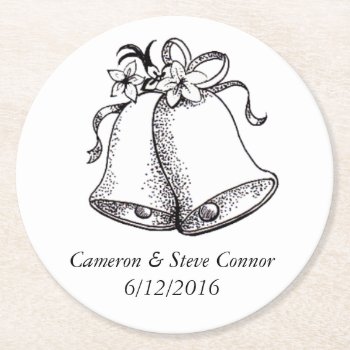 Personalized Wedding Bell Drink Coasters by Magical_Maddness at Zazzle