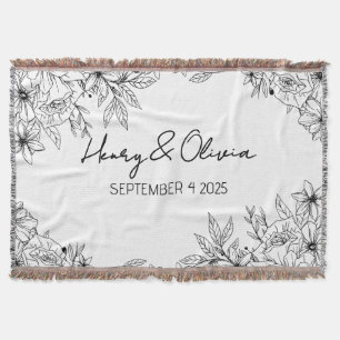 Personalized Wedding Blanket with Names & Date