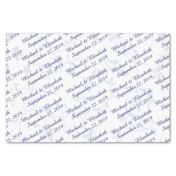 Personalized Wedding - Blue Tissue Paper by bridalwedding at Zazzle