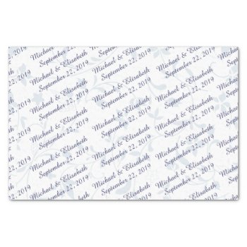 Personalized Wedding - Blue Tissue Paper by bridalwedding at Zazzle