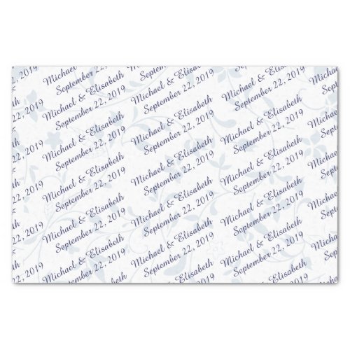 Personalized Wedding _ Blue Tissue Paper