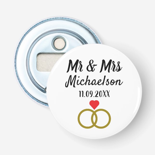 Personalized Wedding Bottle Opener (Front)