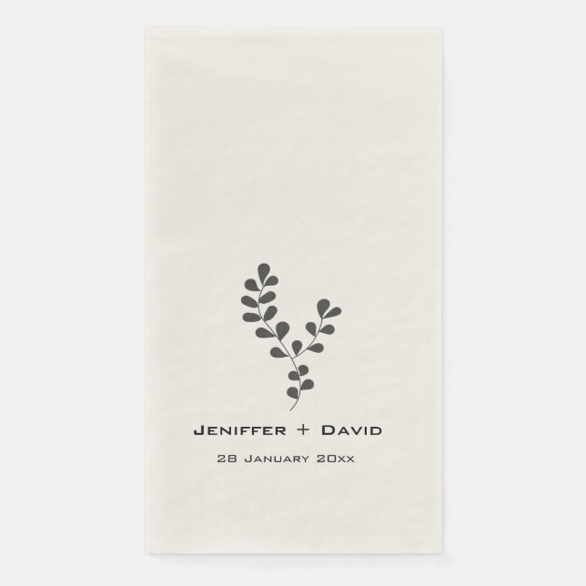 Personalized wedding,bridal shower/engagement gift paper guest towels (Front)