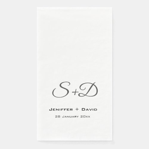 Personalized weddingbridal showerengagement gift paper guest towels