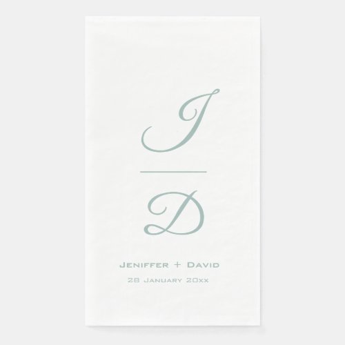 Personalized weddingbridal showerengagement  paper guest towels