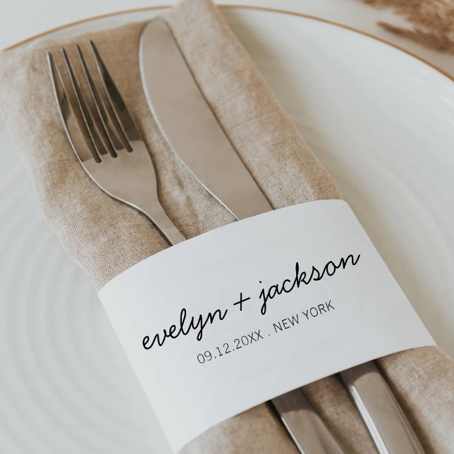 Personalized Wedding Bridal Shower Party Customize Napkin Bands (Creator Uploaded)