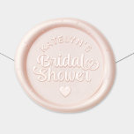 Personalized Wedding Bridal Shower Wax Seal Sticker<br><div class="desc">Elegant custom wedding bridal shower wax seal stickers feature a modern calligraphy script "Bridal Shower" typography design with cute heart accents. Personalize with the bride’s name. Clean and simple design adds a special touch to invitation envelopes and favor gifts. Choose a wax color that coordinates with your event color scheme....</div>