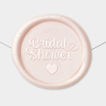 Personalized Wedding Bridal Shower Wax Seal Sticker<br><div class="desc">Elegant wedding bridal shower wax seal stickers feature a modern calligraphy script "Bridal Shower" typography design with cute heart accents. Clean and simple design adds a special touch to invitation envelopes and favor gifts. Choose a wax color that coordinates with your event color scheme.</div>