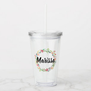Personalized Wedding Bridesmaid / Maid of Honor Acrylic Tumbler