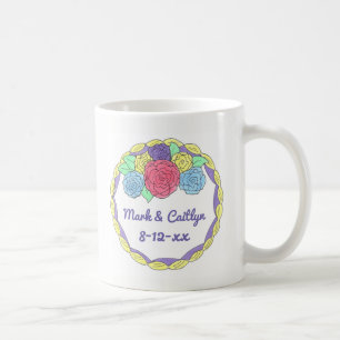 Personalized Wedding Cake Anniversary Engagement Coffee Mug
