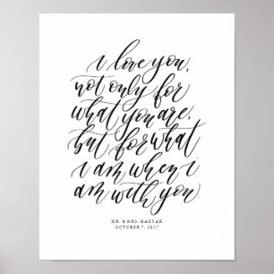 Personalized Wedding Calligraphy Love Quote Sign