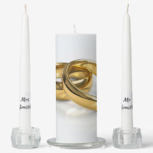 Personalized Wedding Candle with Couple's Names