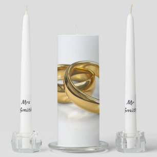 Personalized Wedding Candle with Couple's Names