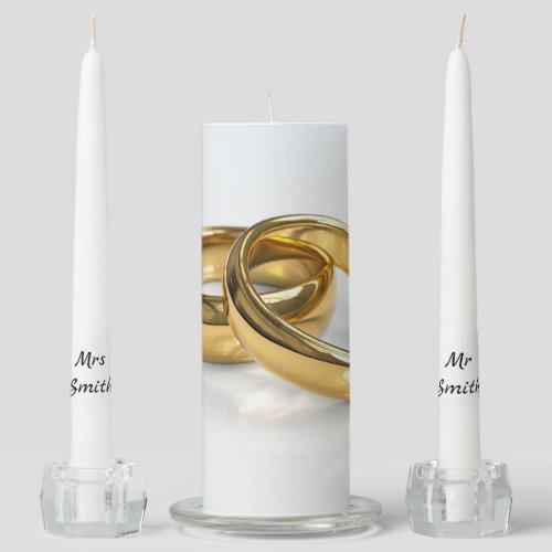 Personalized Wedding Candle with Couple's Names 