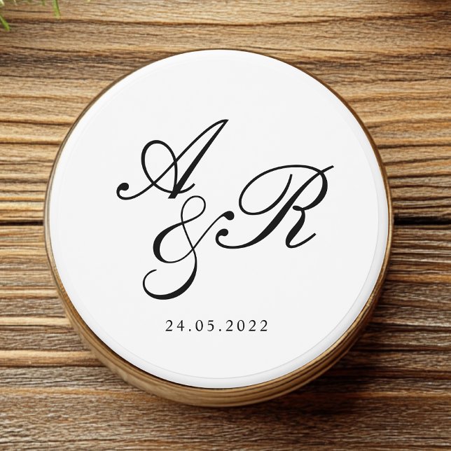Personalized Wedding Candle with Initial & Date Mini Candle Favors (Creator Uploaded)