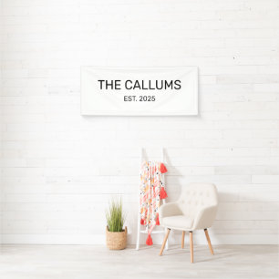 Personalized Wedding Canvas Banner Last Name Sign